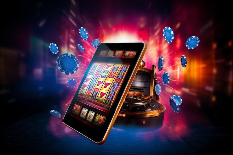 Tampilan aplikasi hadirtoto di layar smartphone menampilkan menu utama dengan akses ke slot games dan live casino